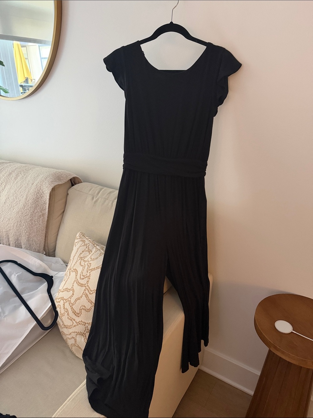Cynthia Rowley Black Cap-Sleeve Jumpsuit